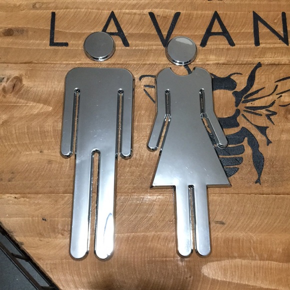 HOST PICK!! Bathroom Door Decals - Picture 2 of 16